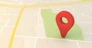 Map pin on map background